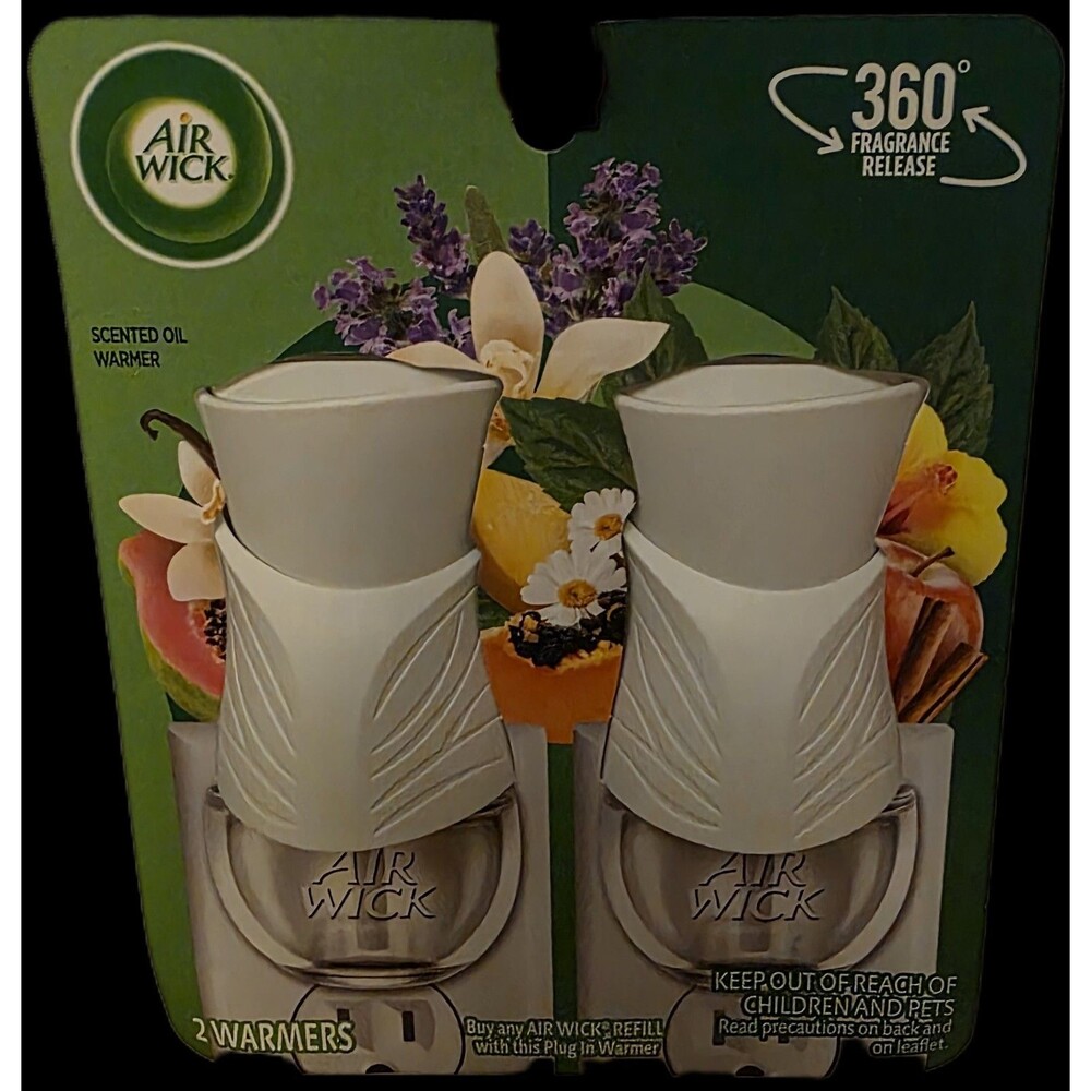 Twin Pack Air Wick Scented Oil Warmers - Work w/ Any Air Wick Refills NWT